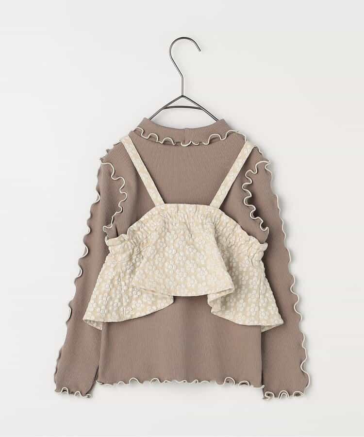 LOEFF ジャガードビスチェ pr 花柄ジャガードビスチェリブトップスセット | lil kitten
